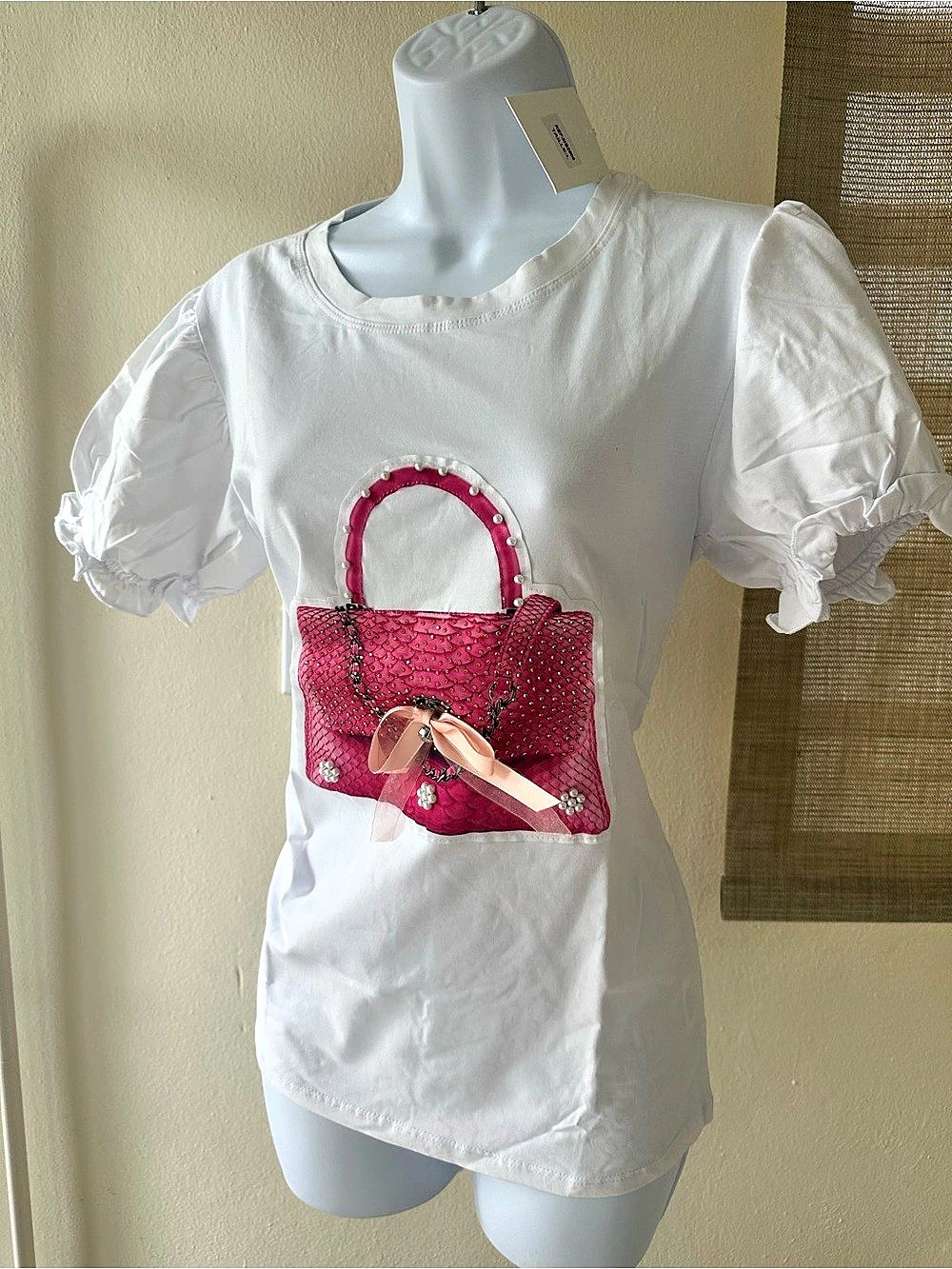 MiaoMiao MB2008 Graphic Short Sleeve Top Size Large NWT